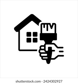 Vector solid black icon for color