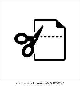 Vector solid black icon for cuts