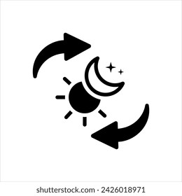 Vector solid black icon for darkmode