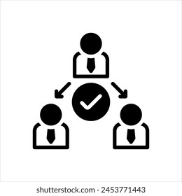 Vector solid black icon for delegate