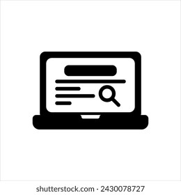 Vector solid black icon for description