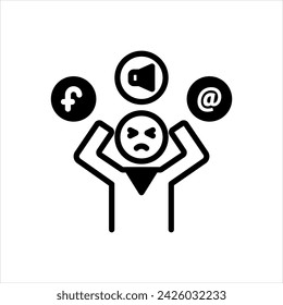 Vector solid black icon for distraction free