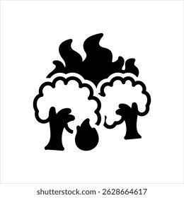 Image vectorielle icône solide noire pour explosion d'incendie