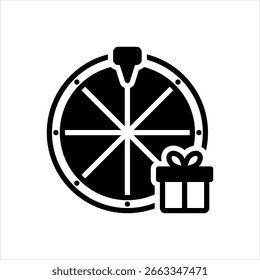 Vector solid black icon for fortunately