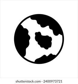 Vector solid black icon for geo 