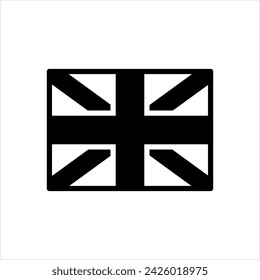 Vector solid black icon for great britain