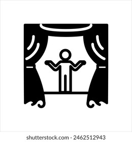 Vector solid black icon for hosting
