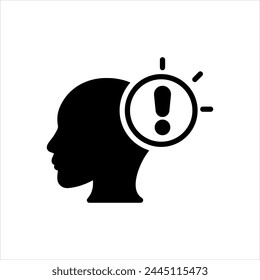 Vektorgrafik Solid Black Symbol für menschliches Versagen