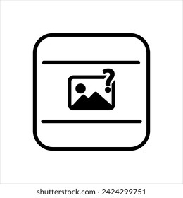 Vector solid black icon for image placeholder