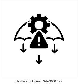 Vector solid black icon for inherent
