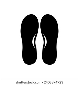 Vector solid black icon for insoles