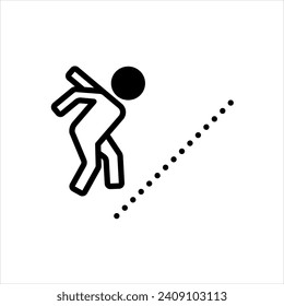 Vector solid black icon for jump