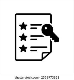 Vector solid black icon for key benefits