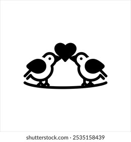 Icono negro sólido de Vector para los tortolitos