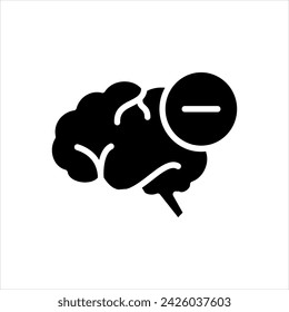 Vector solid black icon for negativity