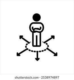 Vector solid black icon for opportunities
