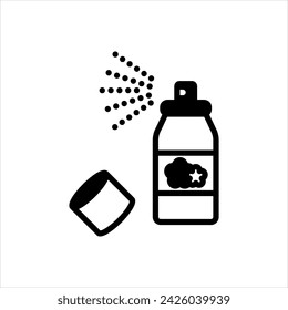 Vector solid black icon for overspray