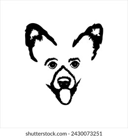 Vector solid black icon for pooch