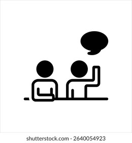 Vector solid black icon for present