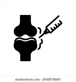 Vector solid black icon for prolotherapy