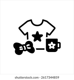 Vector solid black icon for promotional gifts