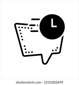 Vector solid black icon for Quick quote