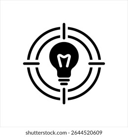 Vector solid black icon for relevant