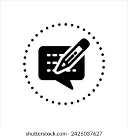 Vector solid black icon for remark