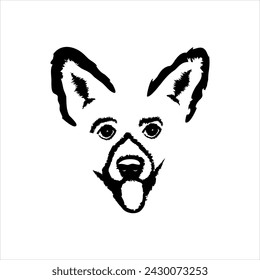 Vector solid black icon for retriever