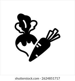 Icono negro sólido de Vector para raíces