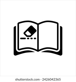 Vector solid black icon for rubber