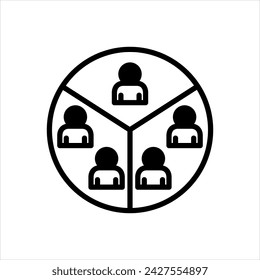 Vector solid black icon for segmentation
