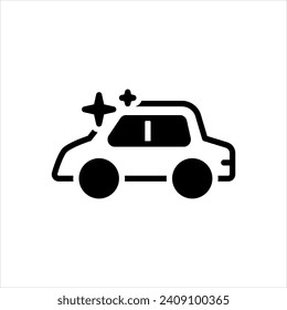 Vector solid black icon for sleek
