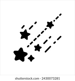 Vector solid black icon for stars