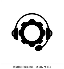 Vector solid black icon for technical