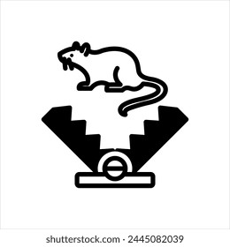 Vector solid black icon for trap