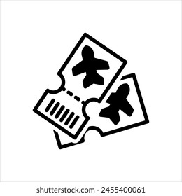 Vector solid black icon for trip entry