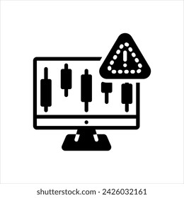 Vector solid black icon for trouble