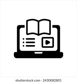 Vector solid black icon for tutorial