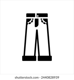Vector solid black icon for unisex