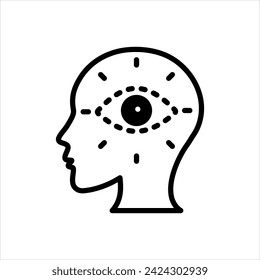 Vector solid black icon for visualize