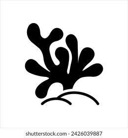 Vector solid black icon for weed