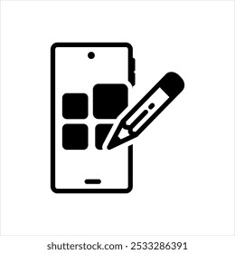 Vector solid black icon for widgets