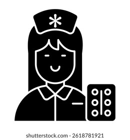 Vector solid design of nurse