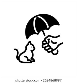 Vector solid  icon for compassion
