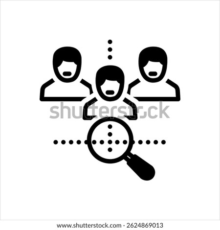 Vector solid  icon for competitor analysis