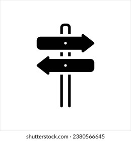 Vector solid icon for direction board