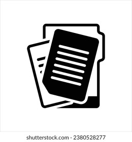 Vector solid icon for document