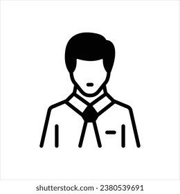 Vector solid icon for employee