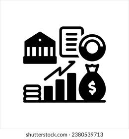 Vector solid icon for investment
